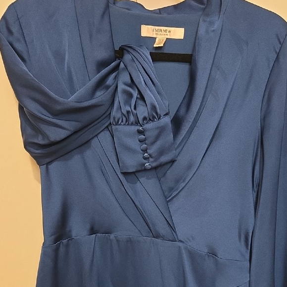 Blue Wrap Tiered Ruffled Dress - Picture 2 of 6